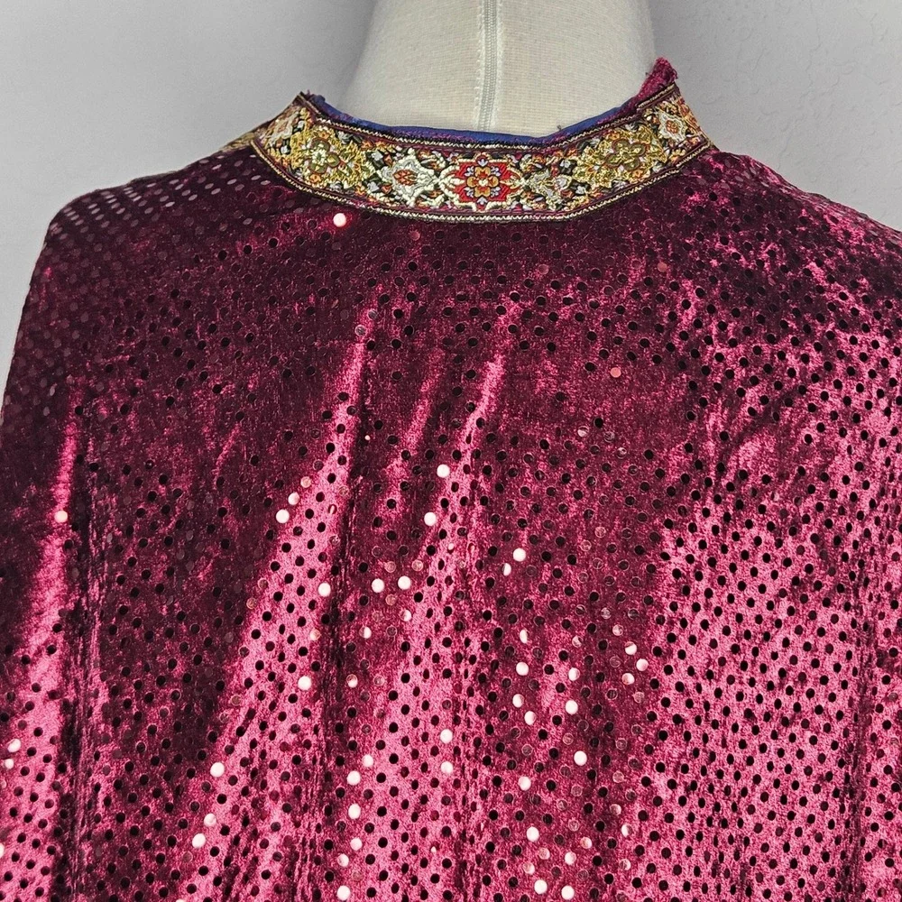 Princess Sequin Cape Costume Set Elsa Anna Inspired Purple Magenta Dress Up